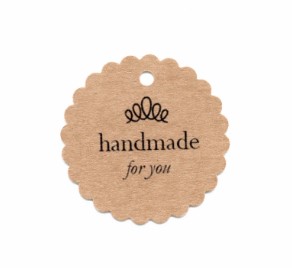 Eko kartonowe zawieszki, etykiety handmade 10 szt
