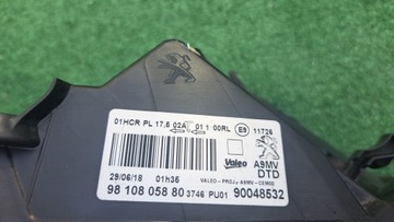 PEUGEOT 208 2015-19 SVĚTLO PRAVÁ ČOČKA FACELIFT EVROPA ORIGINÁLNÍ