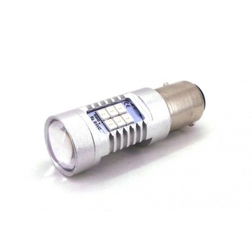 P21/5W LED BAY15D 12V CANBUS czerwona 2000lm