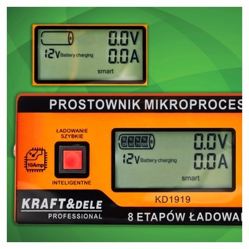 ЗАРЯДНОЕ УСТРОЙСТВО ДЛЯ МИКРОПРОЦЕССОРНОГО АККУМУЛЯТОРА 10 АМПЕР 6/8/12/14/16/24В