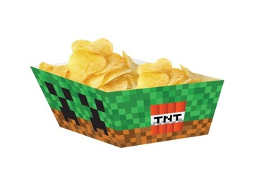 Pudełka na chipsy i łakocie Minecraft Piksele 4szt