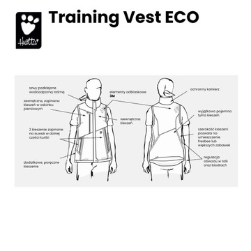 Hurtta Training Vest Eco Cinnamon kamizelka treningowa, brązowa M