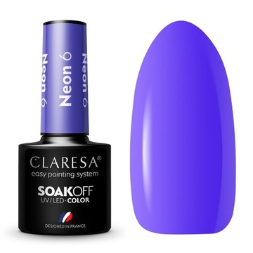 Claresa Lakier hybrydowy fioletowy NEON 6