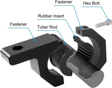 2x УНИВЕРСАЛЬНЫЙ ДЕРЖАТЕЛЬ ЛАМПЫ КРЕПЛЕНИЕ НА ТРУБКУ 25-50