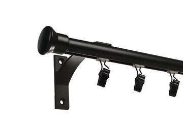 KARNISZ szyna ALUMINIOWY POJ. Fi 19 210 CM CZARNY