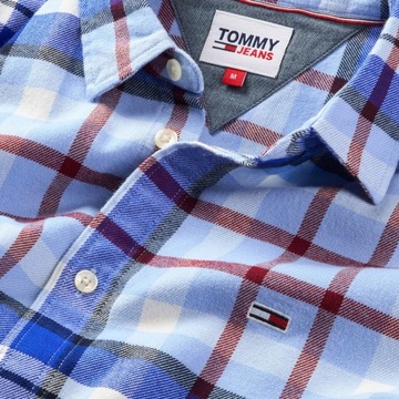 TOMMY HILFIGER MĘSKA KOSZULA TJM CLSC ESSENTIAL CHECK SHIRT NIEBIESKA r.XL