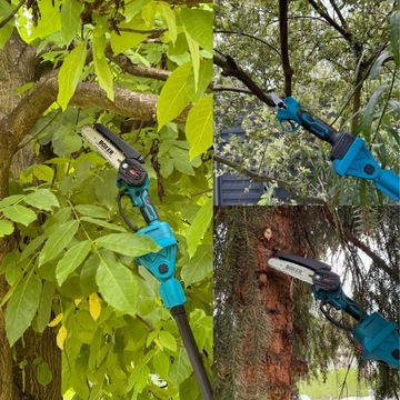 Бензопила 6 дюймов + секаторы + 2 аккумулятора BIG AKKU 5AH + стрела до 4 м XL