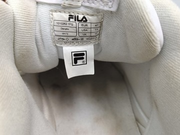 FILA DISRUPTOR LOW BUTY MĘSKIE SPORTOWE BIAŁE 47