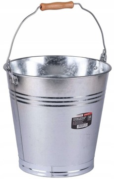 WIADRO METALOWE BUDOWLANE OGRODOWE OCYNKOWANE 10L Z UCHWYTEM SCHMITH