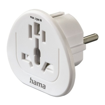Adapter podróżny Hama gniazdo uniwersalne wtyk EU
