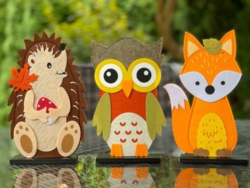 ДЕКОРАТИВНАЯ ФИГУРКА СОВА, СОВА из Войлока, ОСЕНЬ.