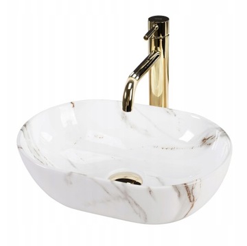 Umywalka Ceramiczna Nablatowa AMELIA MINI AIAX SHINY Imitacja Kamienia