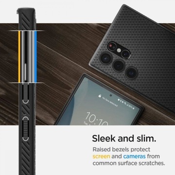 SAMSUNG GALAXY S22 ULTRA Чехол Spigen Liquid Air Matte, черный