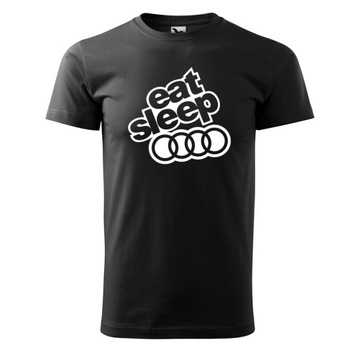 Koszulka męska PREZENT AUDI dla fana motoryzacji dzień chłopaka urodziny L