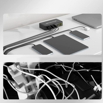 ИНТЕЛЛЕКТУАЛЬНОЕ USB-ЗАРЯДНОЕ УСТРОЙСТВО 40 Вт, 8 А, 5 В, 8 ПОРТОВ