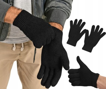 Rękawiczki męskie ZIMOWE czarne 300533