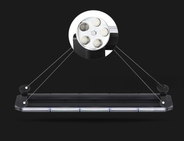 STROBOSKOP POMARAŃCZOWY BELKA KOGUT 95CM 12V 24V 6 MODUŁÓW laweta 4 STRONY