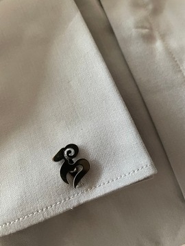 Poznańskie Koziołki Spinki do Mankietów EXC srebrne w etui na prezent