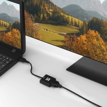 Адаптер HDMI-VGA со звуком и кабелем Micro USB