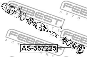ŁOŻYSKO PÓŁOSI AS-357225 FEBEST