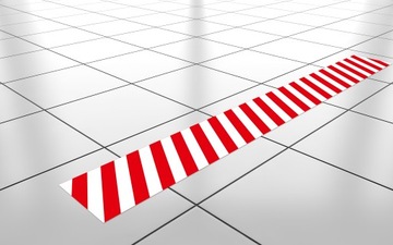 Напольная наклейка ПРЕДУПРЕЖДАЮЩИЙ РЕМЕНЬ НАБОР 10 шт.