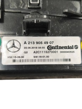 MERCEDES-BENZ E W213 2019 Z PŘEDNÍ PANEL KLIMATIZACE