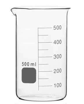 ZLEWKA WYSOKA 500 ml SZKLANA BORO 3.3 PODZIAŁKA