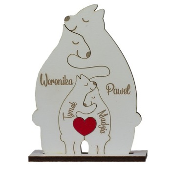 Деревянные плюшевые мишки головоломка СЕМЕЙНЫЙ детский плюшевый мишка День защиты детей Мама, мама, папа