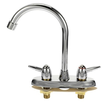 Podwójny kran obrotowy do zlewu kuchennego DUAL