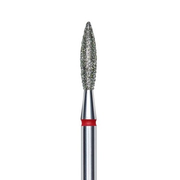 STALEKS Frez diamentowy płomyk czerwony 2.3x10mm