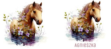 KUBEK KOŃ KONIE IMIĘ TEKST NA PREZENT 330 ml biały