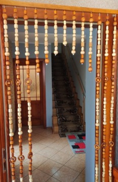 ДЕРЕВЯННАЯ ШТОРА С БИСЕРАМИ 80см - подарок