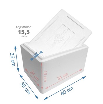 Termobox 15,5L pojemnik styropianowy LODÓWKA TERMO