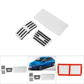 Противоскользящие автомобильные тормозные колодки, комплект алюминиевых чехлов на педаль