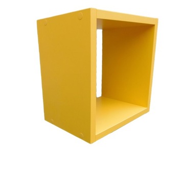 Kwadrat Półka ŻÓŁTA 30x30x25 Żółty kubik wisząca