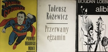 Różewicz Przerwany egzamin + Głowacki Powrot Hrabiego Monte.. + Loebl Alibi