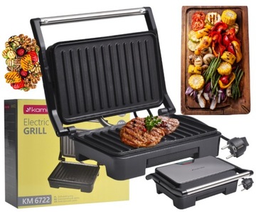 GRILL KUCHENNY TOSTER OPIEKACZ SKŁADANY DO KANAPEK TOSTÓW SANDWICH KAMILLE