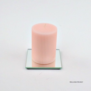 Зеркальная подставка для свечей - квадрат - 5х5 см.