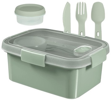 POJEMNIK NA ŻYWNOŚĆ Z POKRYWĄ ŚNIADANIÓWKA LUNCH BOX EKO CURVER + SZTUĆCE