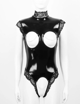 Erotic Open Cup Bodysuit Cupless Crotchless Teddy