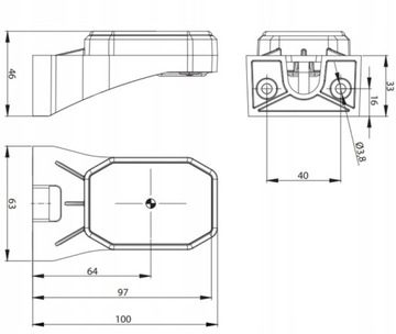 2 X LAMPA OBRYSOWA LED 12-36V ŻÓŁTA Z ODBLASKIEM