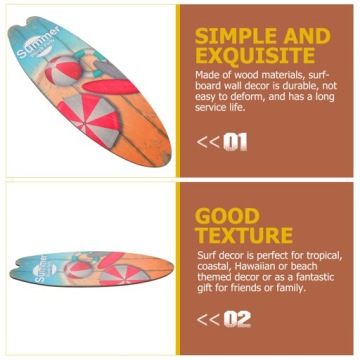 НАБОР ИЗ 3 ДЕРЕВЯННЫХ ДЕКОРАТИВНЫХ ДОСОК С ИЗОБРАЖЕНИЕМ ДОСКИ ДЛЯ СЕРФИНГА
