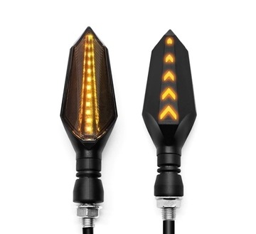 4x KIERUNKOWSKAZY LED DRL DYNAMICZNE PŁYWAJĄCE MOTOCYKL QUAD POZYCJA + STOP