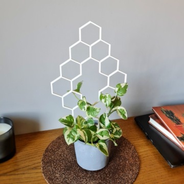 ПОДСТАВКА ДЛЯ ЦВЕТОВ ЛЕСТНИЦА ПЕРГОЛА БЕЛАЯ 37 см