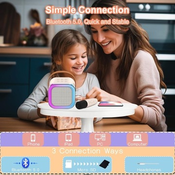НАБОР КАРАОКЕ 2xМИКРОФОН + БЕСПРОВОДНАЯ ДИНАМИКА BLUETOOTH ДЛЯ КАРАОКЕ