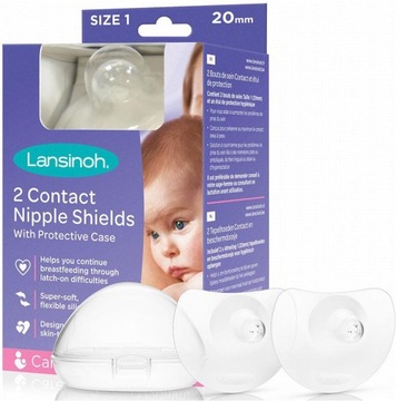 Lansinoh Osłonki laktacyjne Nipple Shields 20mm 2s