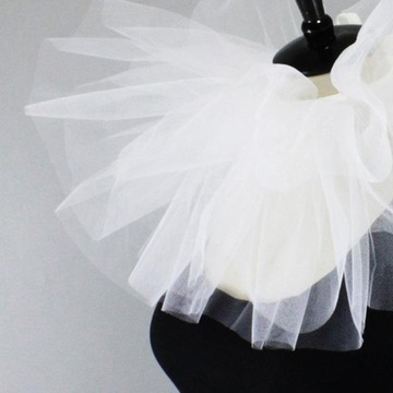 Женский галстук с воротником из тюля и рюшами в стиле ренессанс, воротник в стиле стимпанк, белый