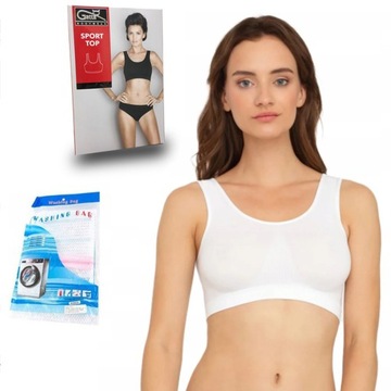 Biustonosz bezszwowy Gatta Sport Top białe XL