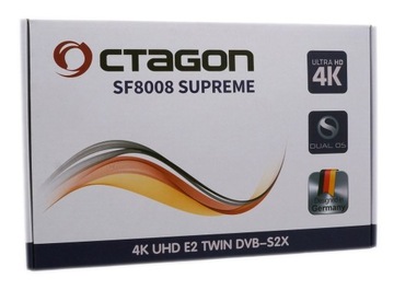 Octagon SF8008 SUPREME TWIN 2x DVB-S2X DUAL OS LINUX Enigma 2 WiFi SSD M.2