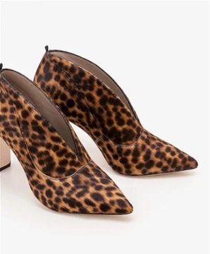 BODEN nowe buty damskie 100% SKÓRA botki panterka WŁOSIE roz 40